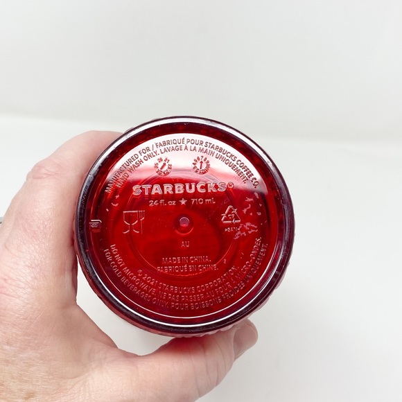STARBUCKS LIMITED EDITION Red Jeweled Cold Cup Tumbler - Picture 10 of 13